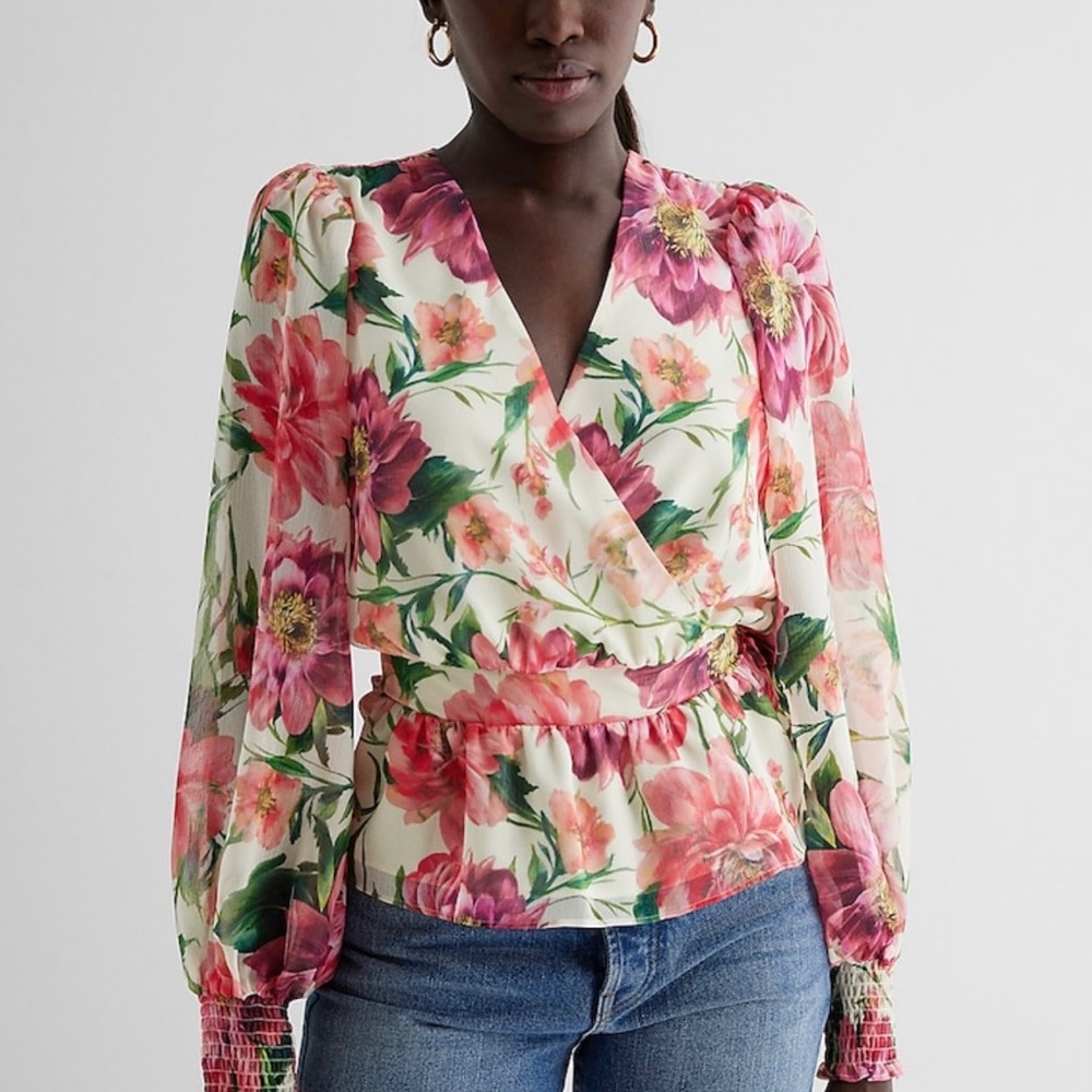 NWT Perfect Floral Boho Chic Blouse - Picture 1 of 9